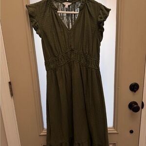 Time and Tru short sleeve dress XL olive green